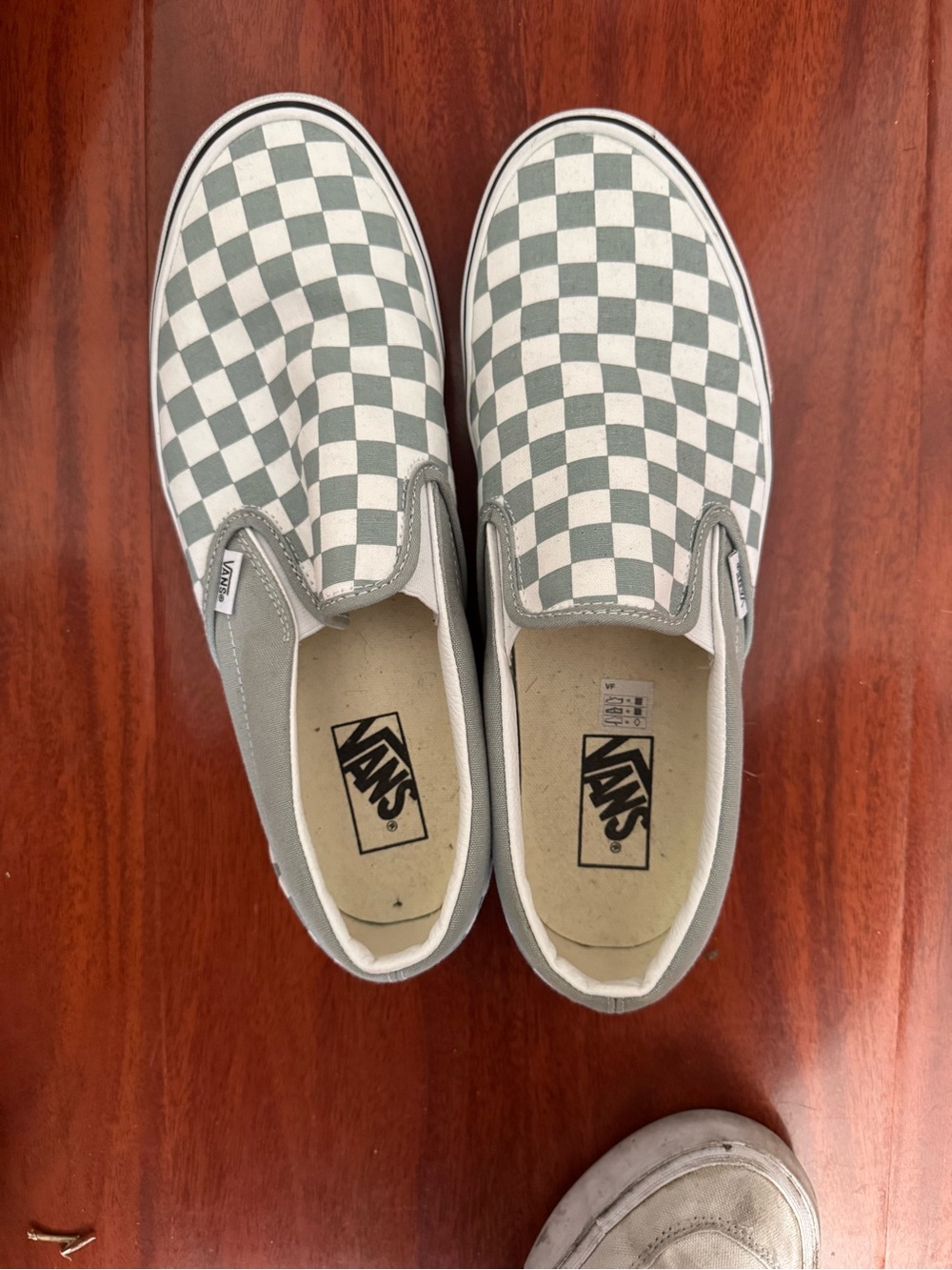 Vans Checkerboard Slip-On in Gray and White